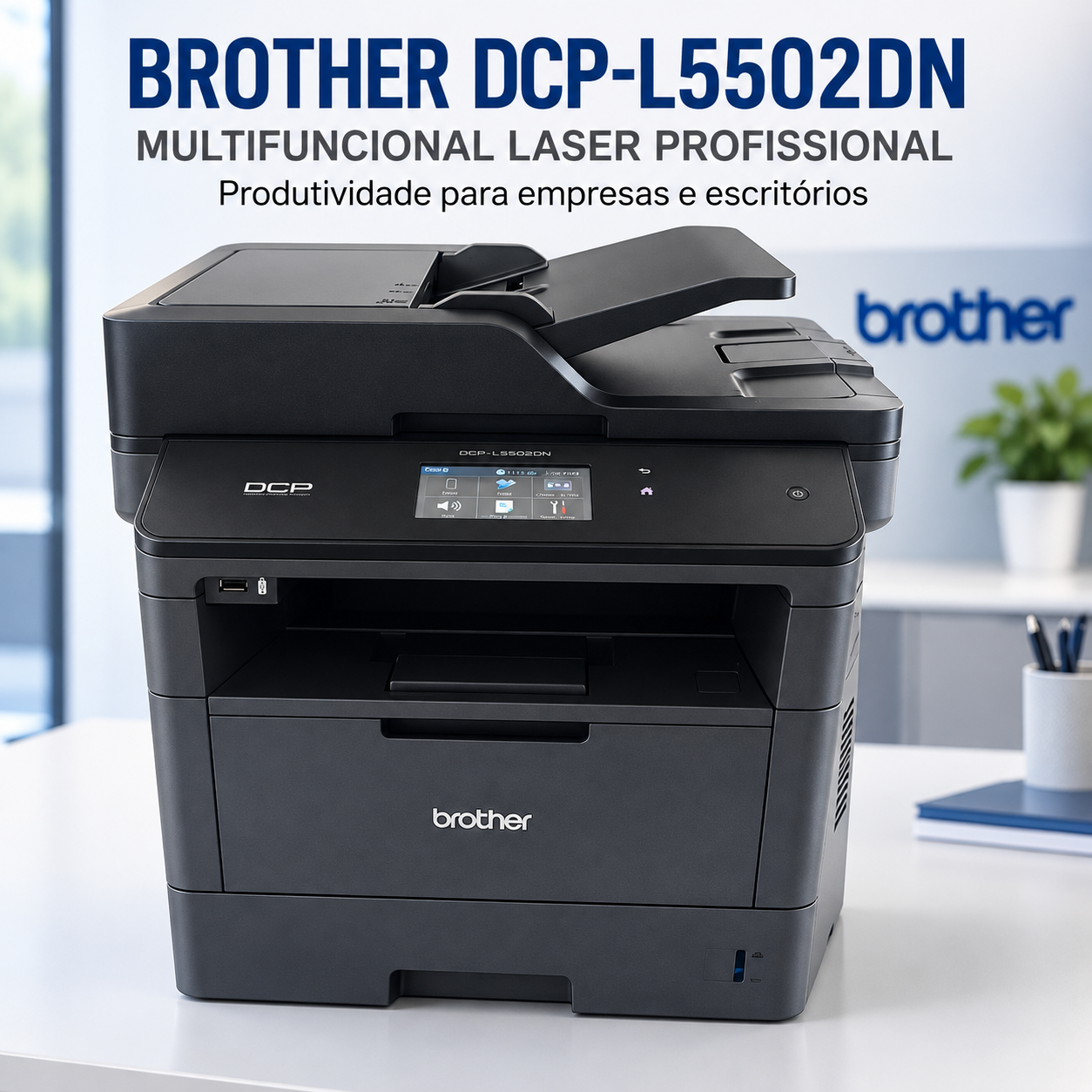 Impressora Multifuncional Brother DCP-L5502DN Laser Monocromática