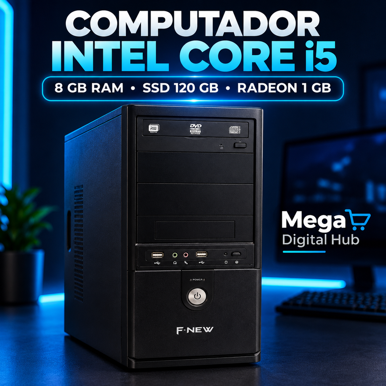 Computador Intel Core i5-6500T 8GB DDR4 SSD 120GB Radeon 1GB MSI H110M Gaming
